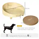 Bild 3 von Erhöhtes Hundebett mit Kissen runde Haustierbett für minimale Hunde Natur