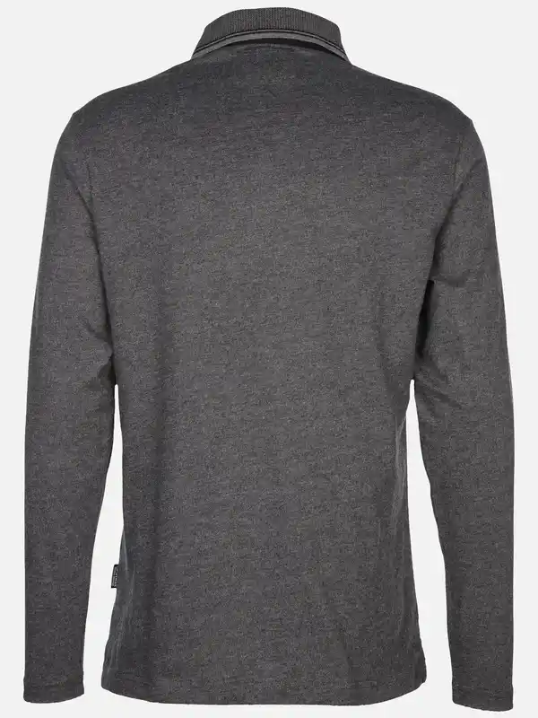 Bild 2 von Herren Poloshirt mit langem Arm Grau