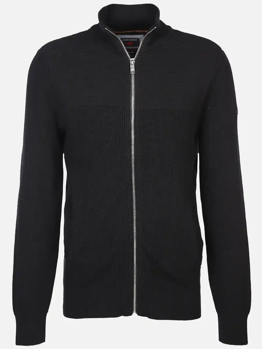 Bild 1 von Herren Strickcardigan mit Reißverschluss Schwarz