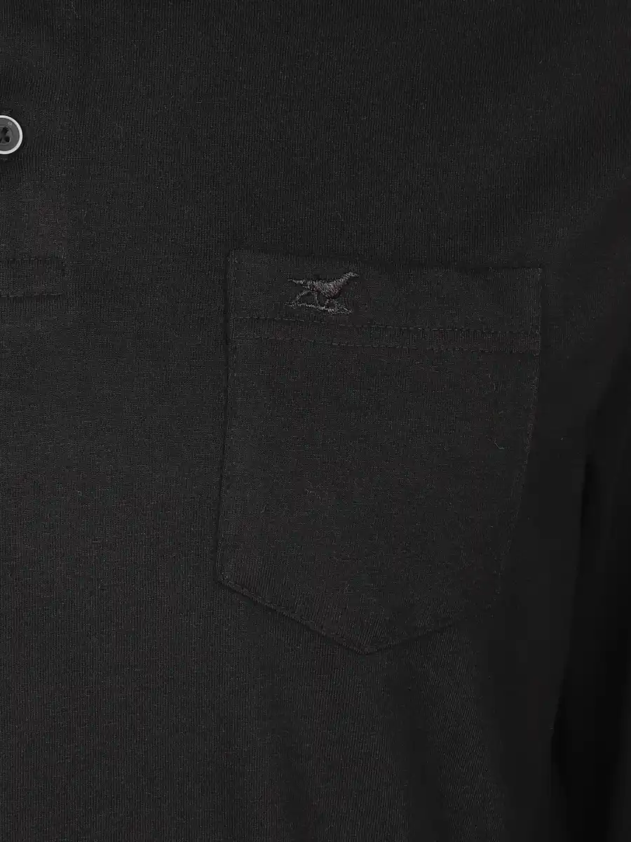 Bild 3 von Herren Poloshirt mit langem Arm Schwarz