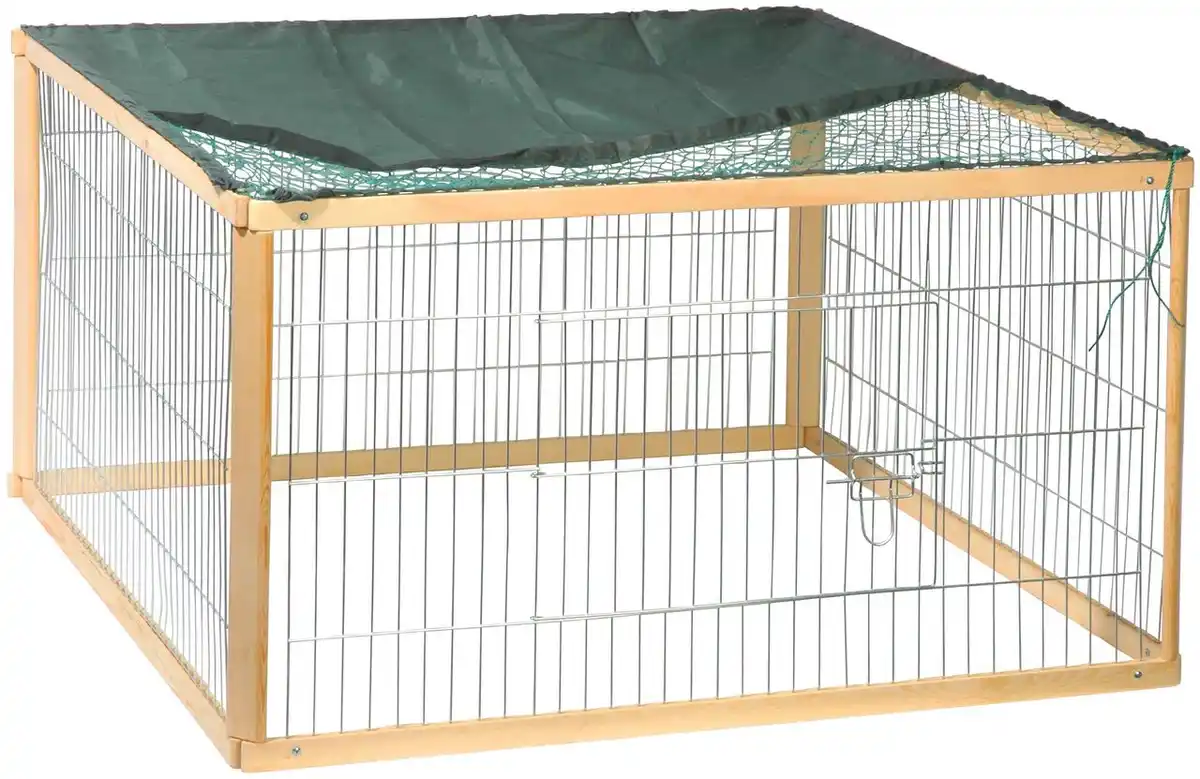 Bild 1 von Freilaufgehege, 4-eckig, Holz + Metall