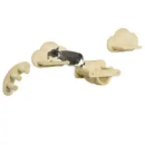 Katzentreppen-Set Sprossenleiter Plattformen Hängematte Indoor Beige