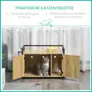 Bild 4 von Katzenschrank für Katzentoilette Katzenklo Beistelltisch Katzenhaus Katzenkommode Schrank Spanplatte