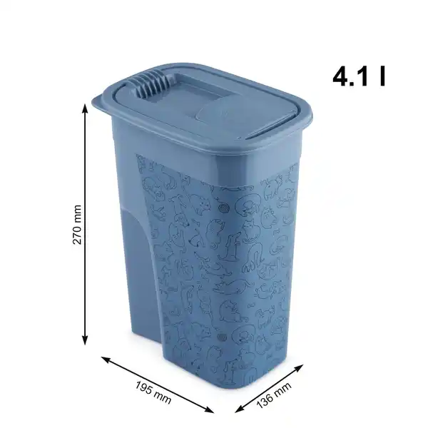 Bild 2 von Rotho MyPet Flo Tierfutterbehälter 4.1l mit Deckel, blau/weiss