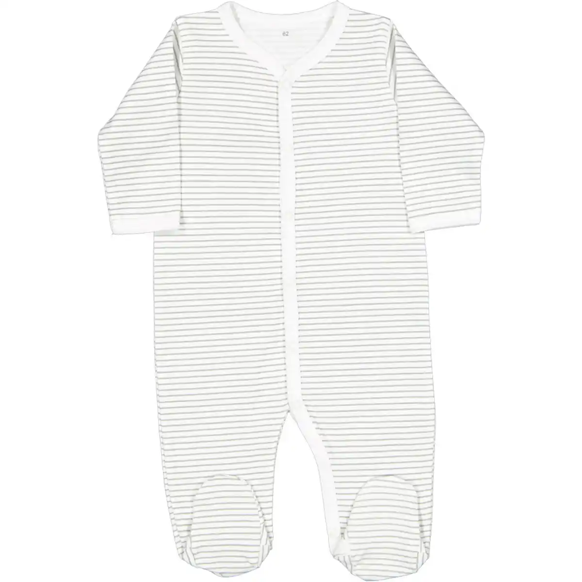 Bild 1 von Baby Pyjama Lange Ärmel Strampler mit Füßchen, Grau, 56