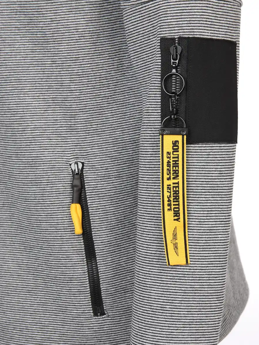 Bild 4 von Herren Bikersweatjacke mit Kapuze Grau