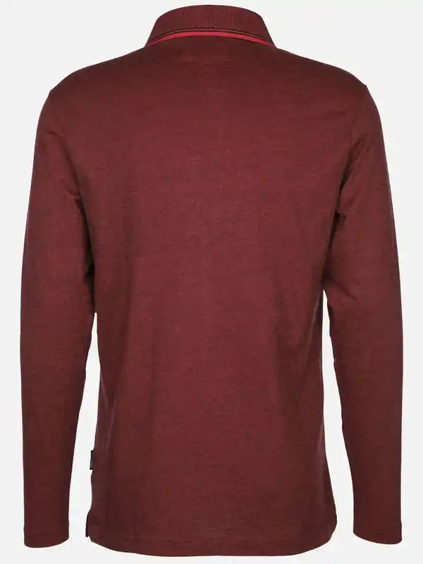 Bild 2 von Herren Poloshirt mit langem Arm Rot