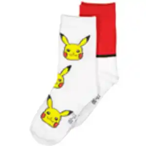 Kinder-Socken Pokémon 2er-Pack, Weiß, 27/30