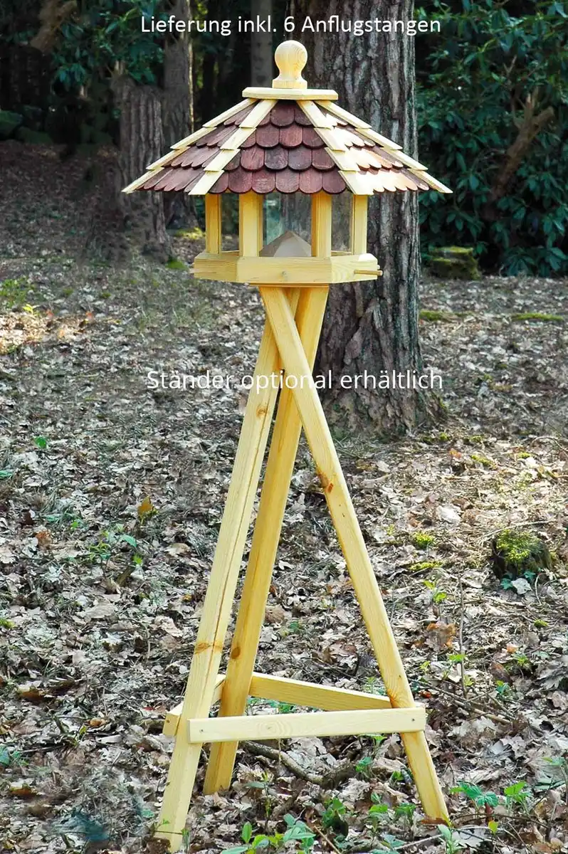 Bild 3 von Vogelhaus mit Futtersilo, braun