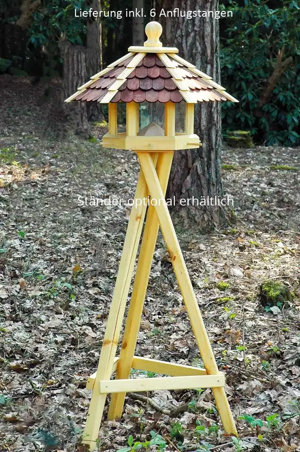 Bild 3 von Vogelhaus mit Futtersilo, braun