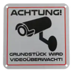 Warnschild aus Aluminium