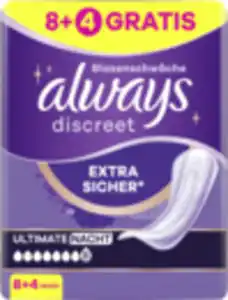 Always Discreet Inkontinenz Ultimate Nacht 8+4