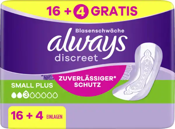 Bild 3 von Always Discreet Inkontinenz Small Plus 16+4
