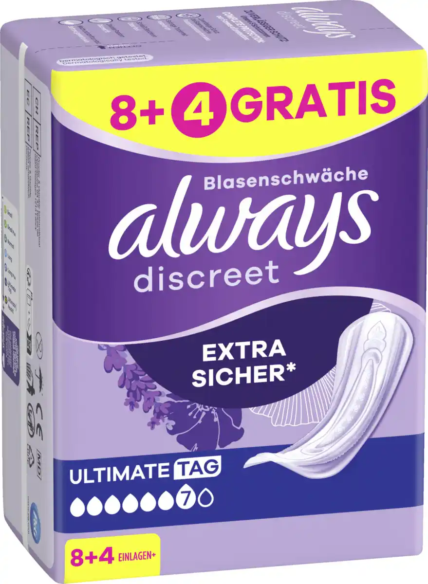 Bild 2 von Always Discreet Inkontinenz Ultimate Tag 8+4