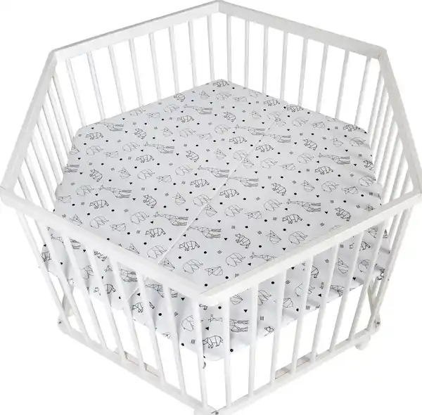 Bild 3 von Schardt 6-eckiges Laufgitter Buche weiß, mit Einlage