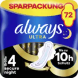 Always Monatspaket ULTRA Damenbinden Secure Night mit Flügeln