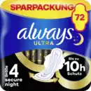 Bild 1 von Always Monatspaket ULTRA Damenbinden Secure Night mit Flügeln