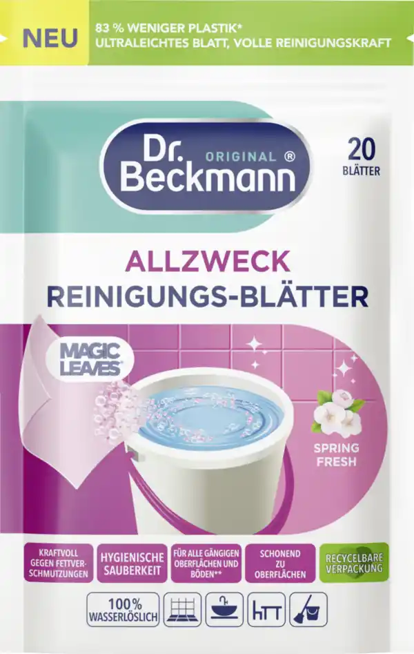 Bild 1 von Dr. Beckmann Dr Beckmann Allzweck Reinigungs-Blätter Spring Fresh 20St, 44 g