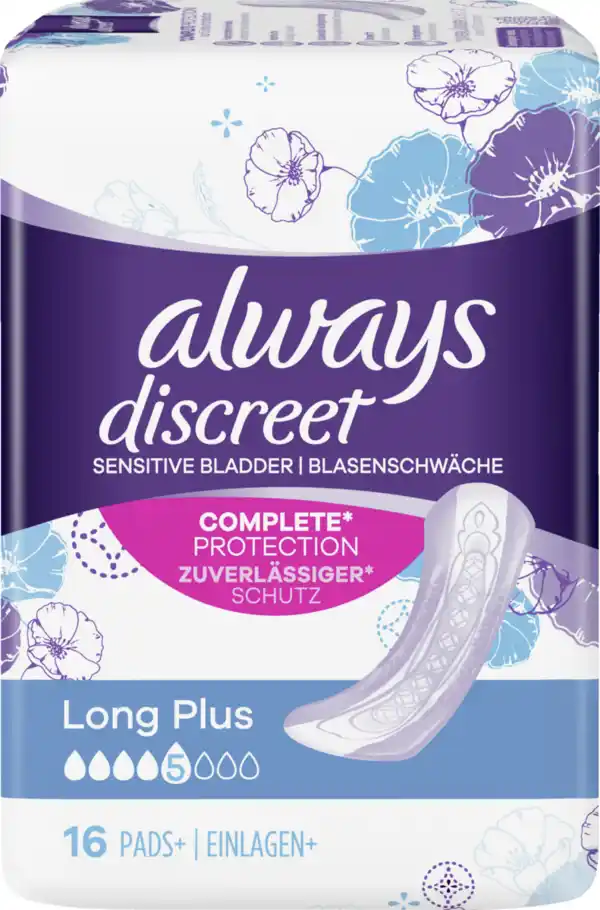 Bild 2 von Always Monatspaket Discreet Inkontinenz Einlagen Long Plus