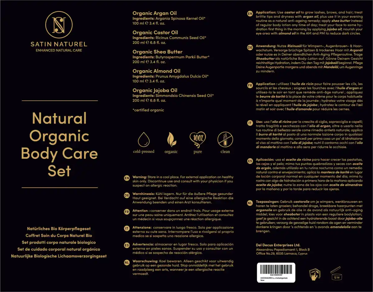 Bild 2 von Satin Naturel Natürliches Bio Körperpflegeset XXL