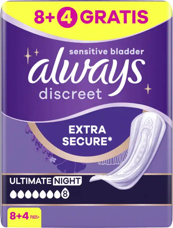 Bild 3 von Always Discreet Inkontinenz Ultimate Nacht 8+4
