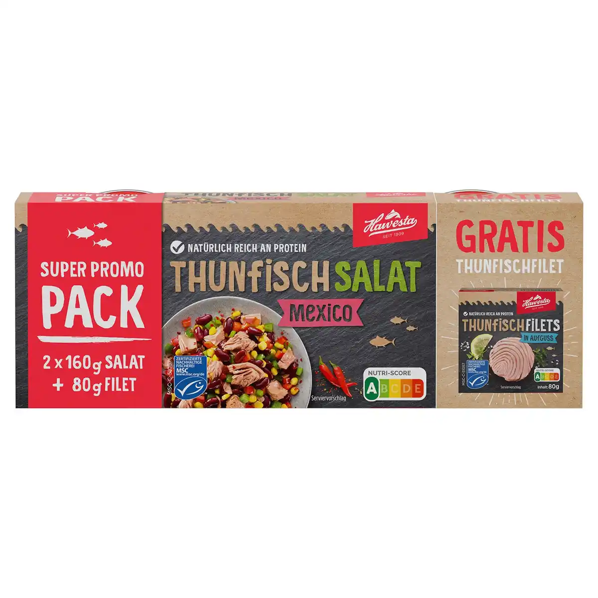 Bild 1 von Thunfischsalat 2er-Pack je 160 g + Thunfischfilet, Mexikanisch