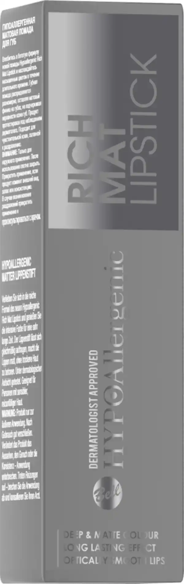 Bild 2 von HYPOAllergenic Rich Mat Lipstick 01 Million Kisses, 3,7 g