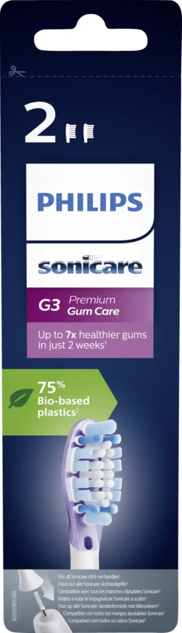 Bild 1 von PHILIPS Sonicare G3 Premium Gum Care Aufsteckbürsten schwarz HX9052/17