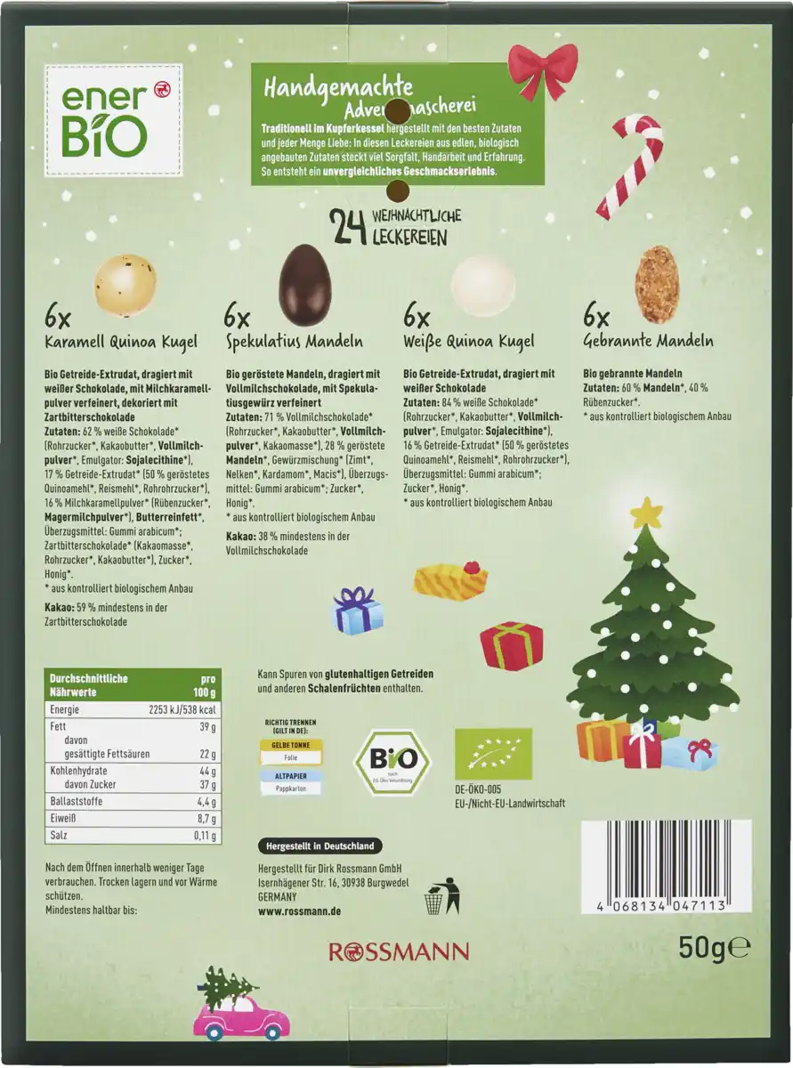 Bild 2 von enerBiO Winterkugel Adventskalender 2024, 50 g