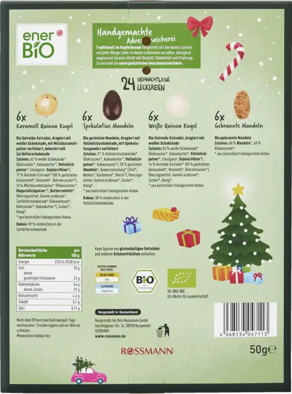 Bild 2 von enerBiO Winterkugel Adventskalender 2024, 50 g