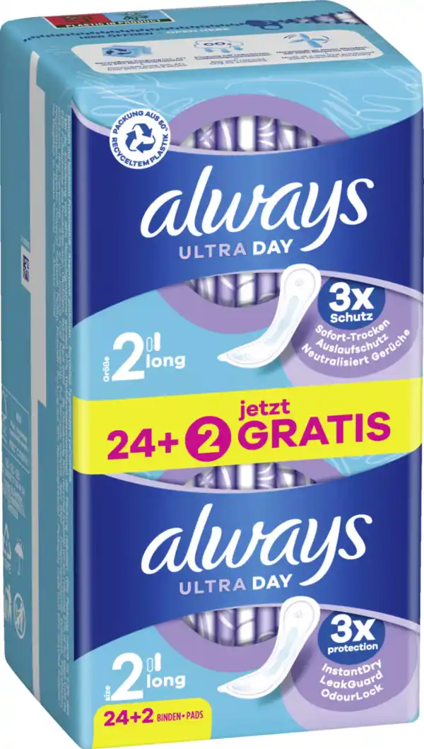 Bild 2 von Always Ultra Day Binden Long Big Pack + 2 Gratis