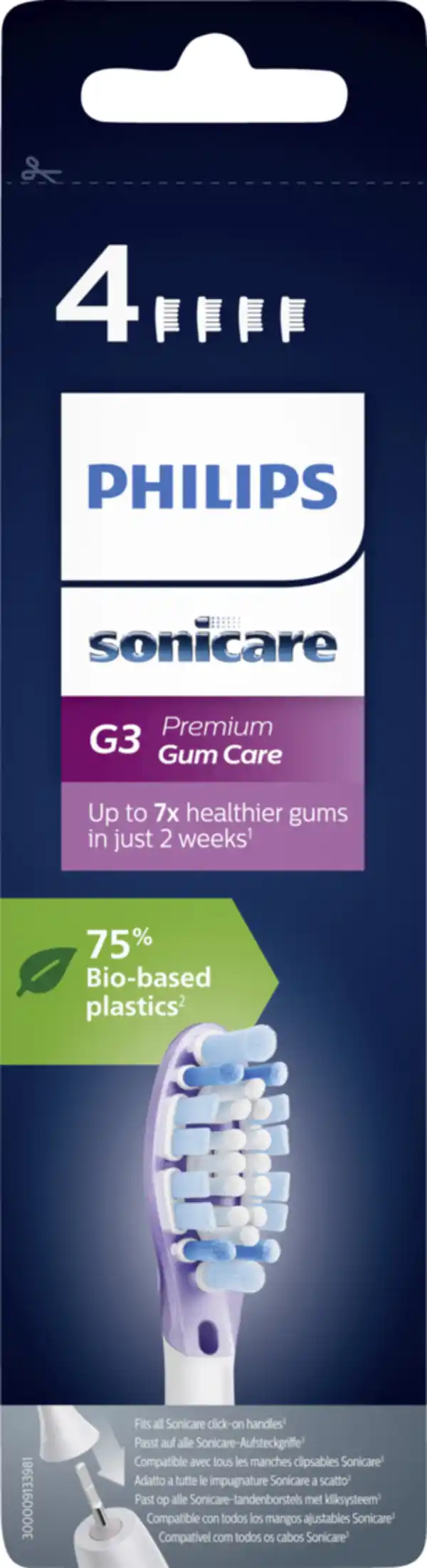 Bild 1 von PHILIPS Sonicare G3 Premium Gum Care Aufsteckbürsten weiß HX9054/17