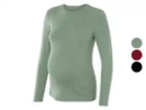 esmara® Damen Umstands-Langarmshirt, in modischer Ripp-Qualität