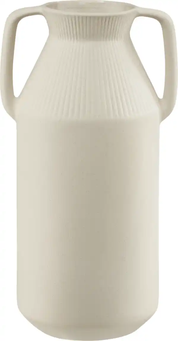 Bild 1 von Dekorieren & Einrichten Vase aus Porzellan mit Henkel, offwhite (24,6x12,9x10,4cm)