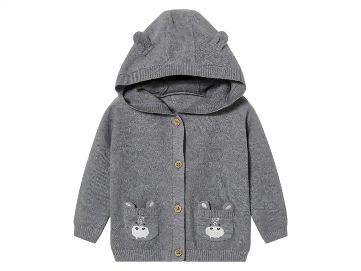 Bild 4 von lupilu® Baby Strickjacke, aufgesetzte Taschen mit Stickerei