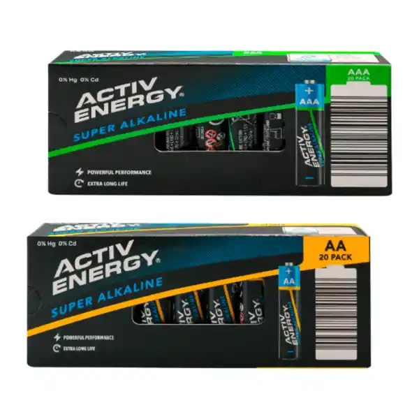 Bild 1 von ACTIV ENERGY 20er-Alkaline-Batterien