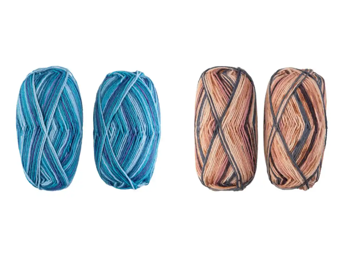 Bild 1 von crelando® 4-fädige Sockenwolle „Anika“, inkl. Socken-Strickanleitung