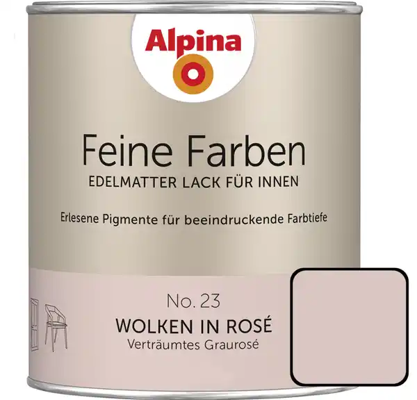 Bild 1 von Alpina Feine Farben Lack No. 23 Wolken in Rosé  graurosé edelmatt 750 ml