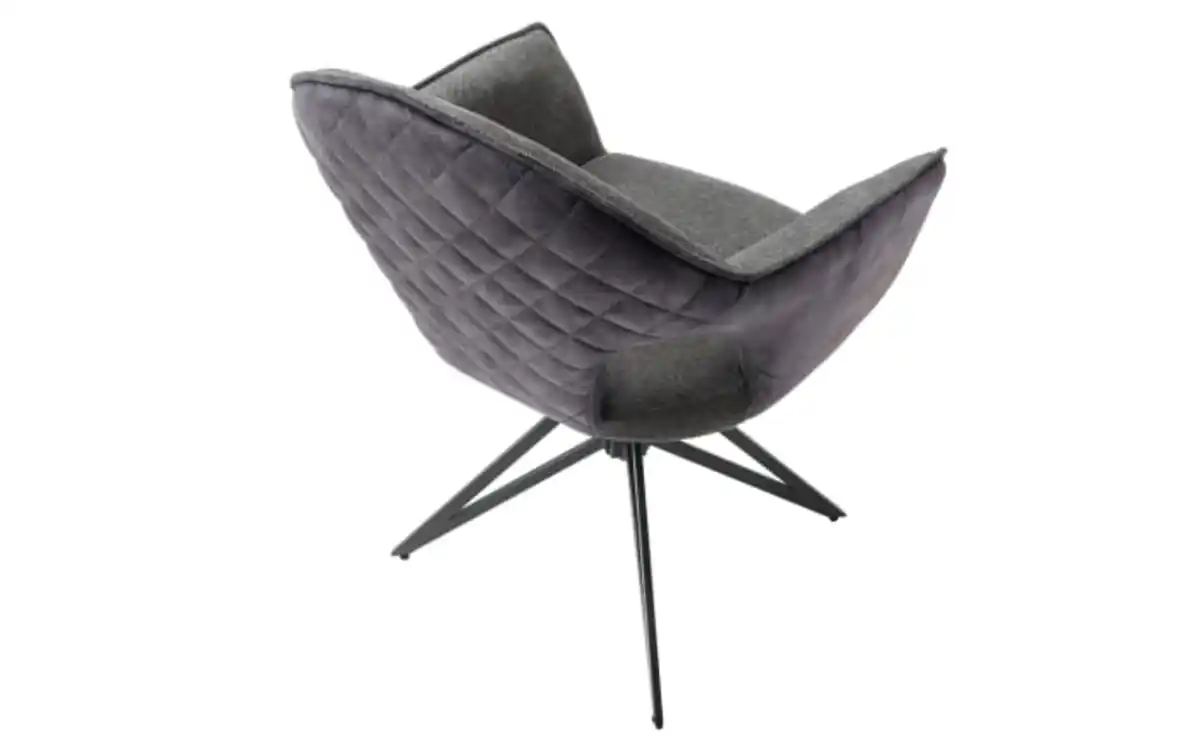 Bild 2 von Stuhl Merle-Eloy in anthrazit und aubergine, Gestell schwarz matt