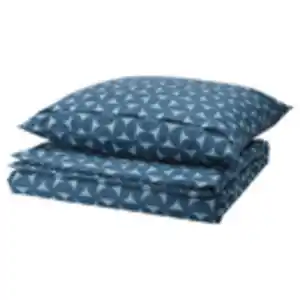 ÄNGSNEJLIKA Bettwäsche-Set, 2-teilig, dunkelblau/hellblau 155x220/80x80 cm