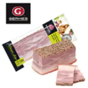 Gekochter Schweinebauch "Grudinka s tschesnokom Osobaja" mit...