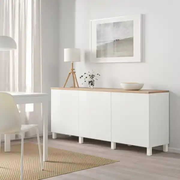 Bild 2 von BESTÅ Aufbewahrung mit Türen, weiß/Lappviken/Stubbarp weiß 180x42x76 cm