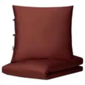 KRITSUGA Bettwäsche-Set, 2-teilig, braunrot 140x200/80x80 cm