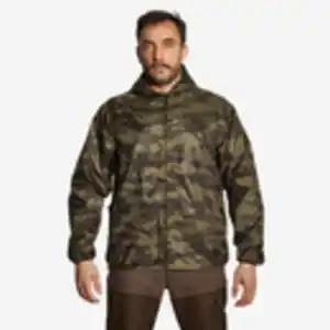 Regenjacke 100 leicht camouflage grün