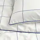 Bild 2 von BREDVECKLARE Bettwäsche-Set, 2-teilig, weiß blau/Karo 140x200/80x80 cm
