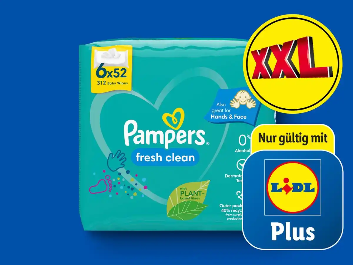 Bild 1 von Pampers Feuchte Tücher,  312 Stu