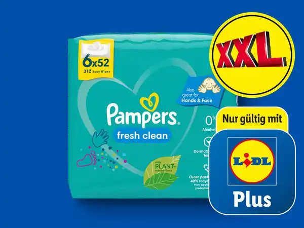 Bild 1 von Pampers Feuchte Tücher,  312 Stu