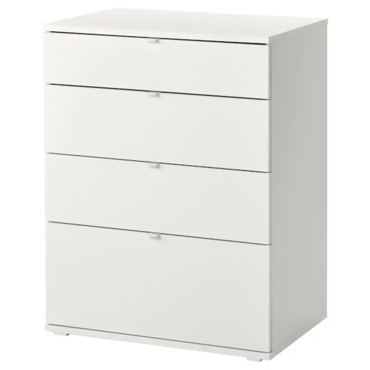 Bild 1 von VIHALS Kommode mit 4 Schubladen, weiß/Verankerungs-/Entsperrfunktion 70x47x90 cm