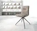 Bild 1 von Drehstuhl Vinjo-Flex Taupe Vintage Kreuzgestell konisch Schwarz 180° drehbar