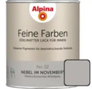 Alpina Feine Farben Lack No. 02 Nebel im November  mittelgrau edelmatt 750 ml